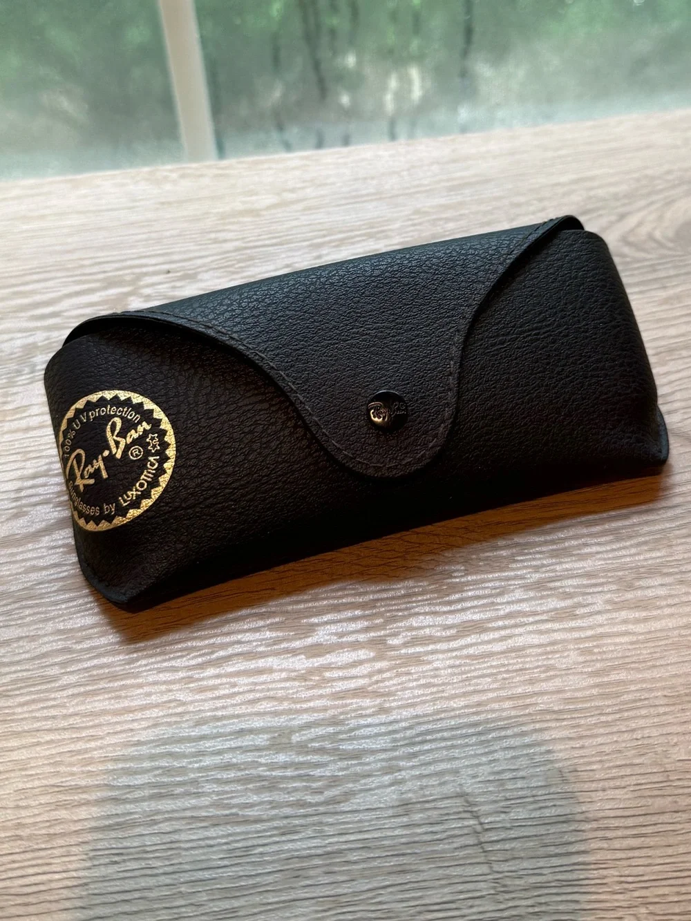 Ray-Ban Black Sunglass Case with Gold Logo Seal